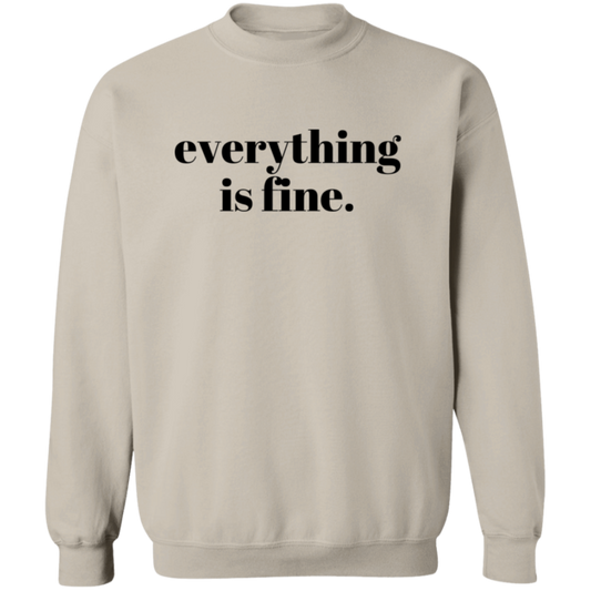 it's fine.  Crewneck Pullover Sweatshirt