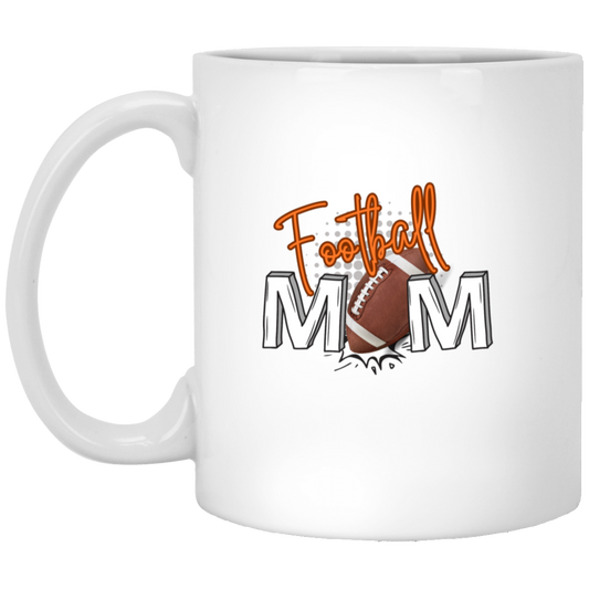 Football Mom 11oz White Mug